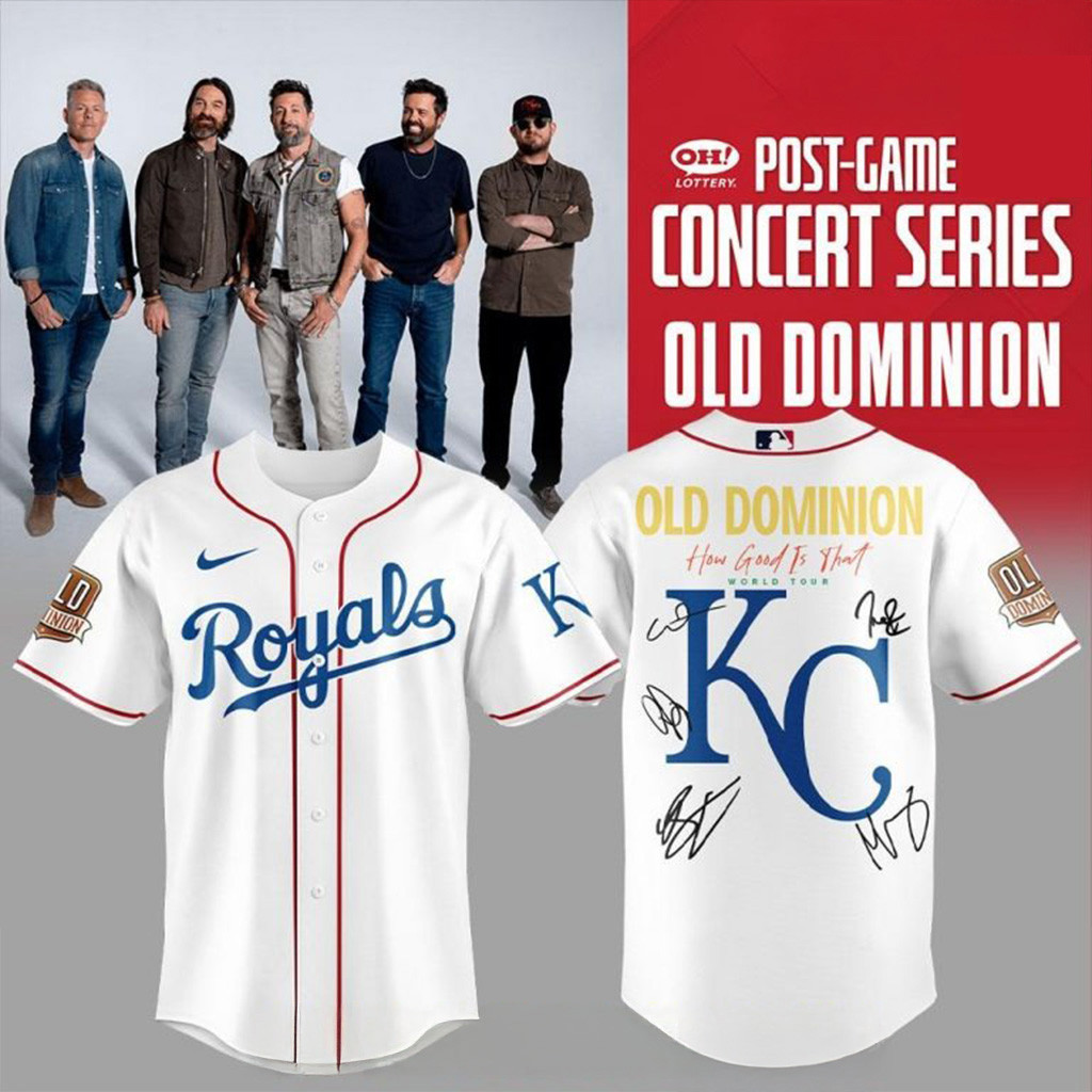 Kansas City Royals Old Dominion Show Special Edition Baseball Jersey Royals Merch-1