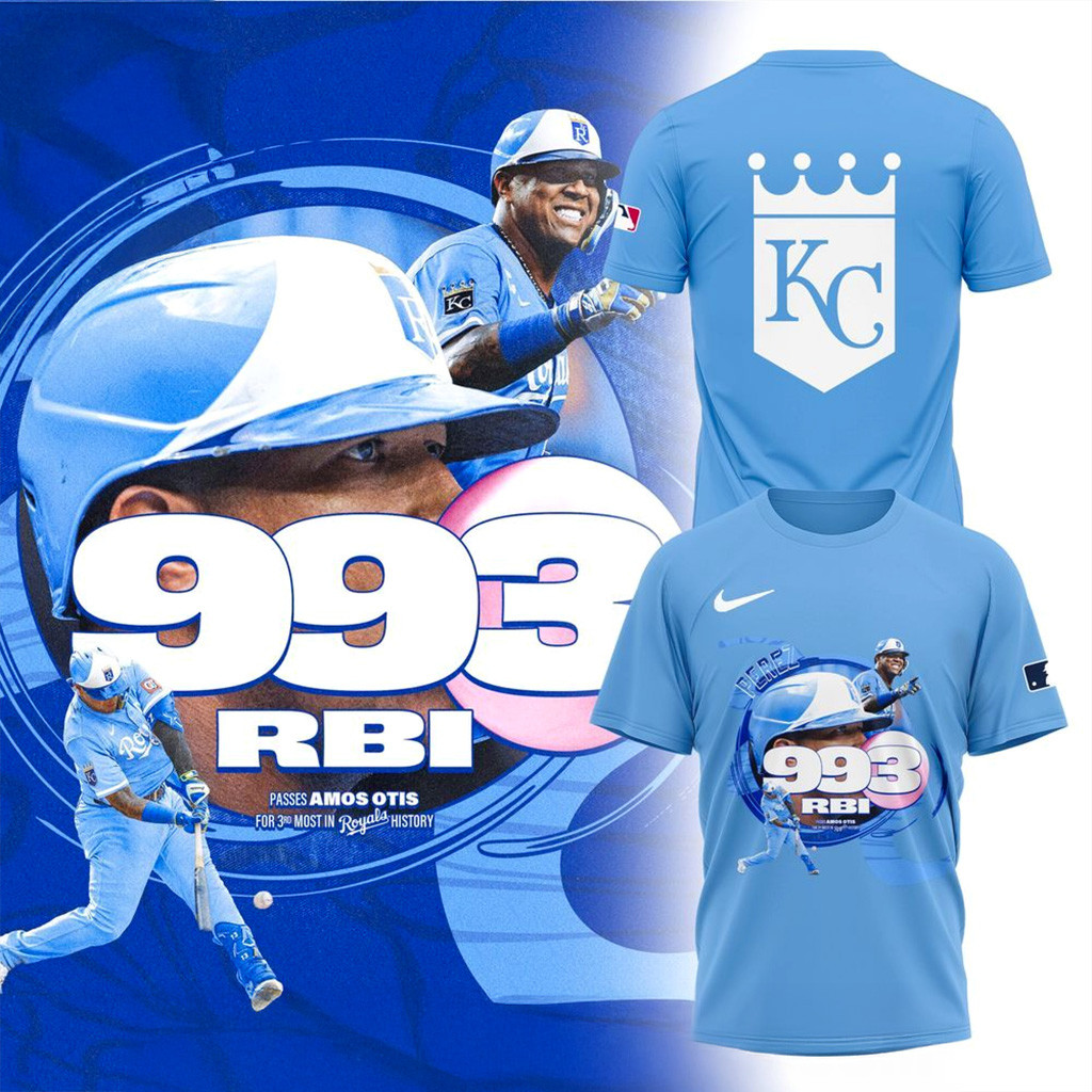Kansas City Royals Salvador Perez 993 RBI Record T-Shirt Royals Merch Gifts For Fans-1