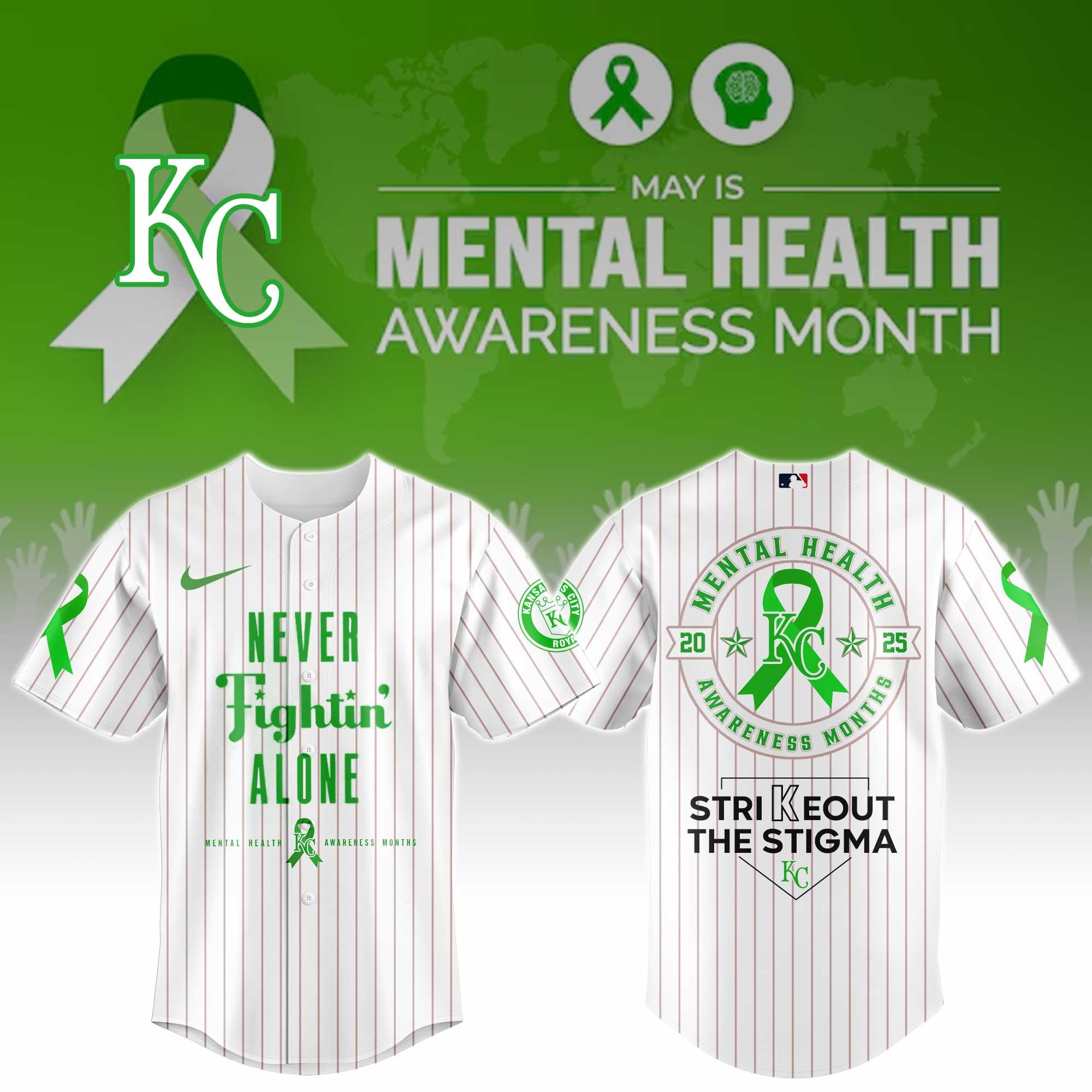 Kansas City Royals Special Mental Health Awareness Week 2025 Jersey Kansas City Royals Merch-1