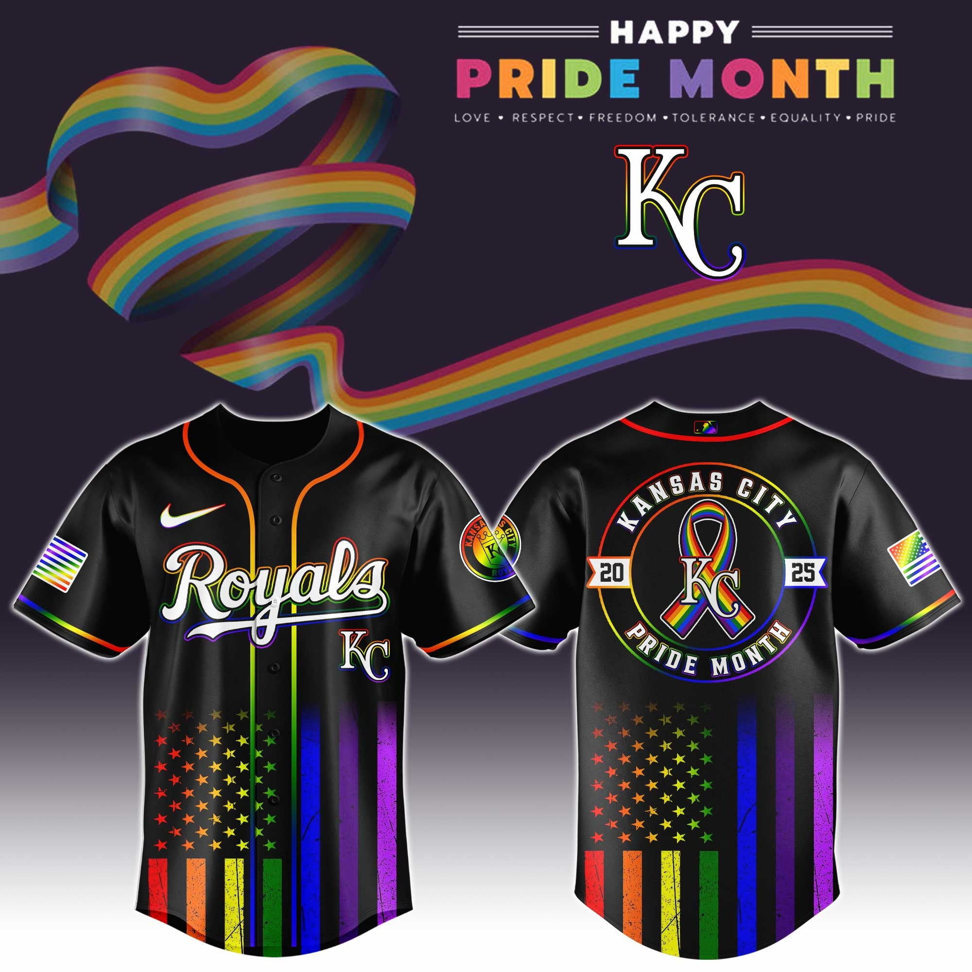 Kansas City Royals Special Pride Month Jersey Gift Ideas For Baseball Fans-1