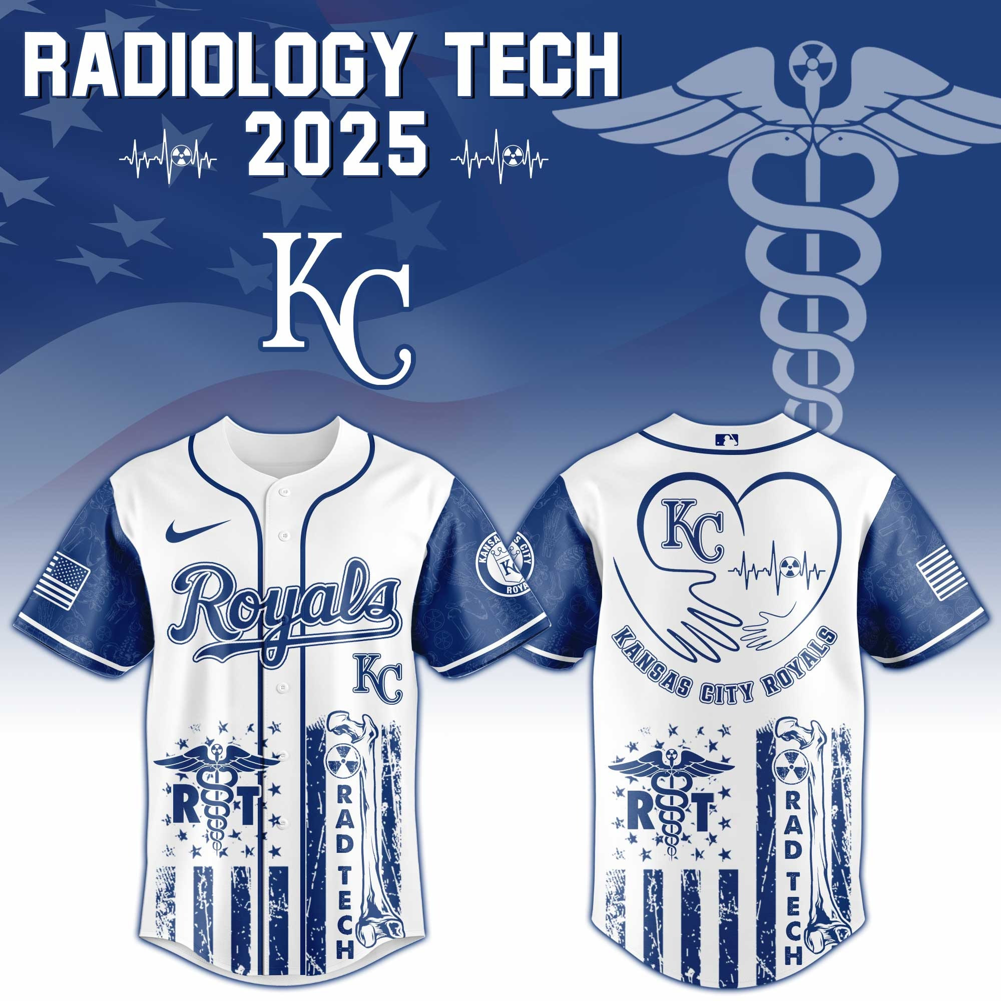 Kansas City Royals x Radiology Tech Night Exclusive Design Jersey Kansas City Royals Merch-1