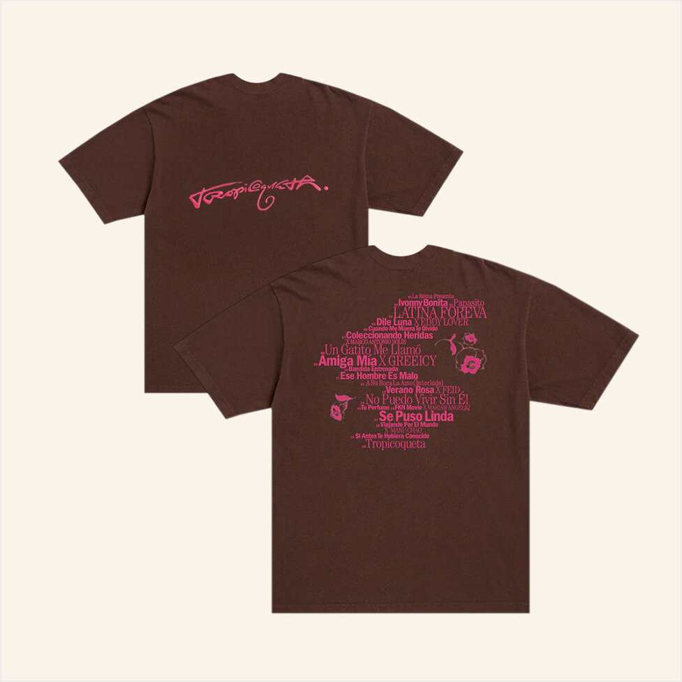 Karolg Merch Tropicoqueta Tracklist T-Shirt Gifts For Her Birthday Gifts For Fans-1