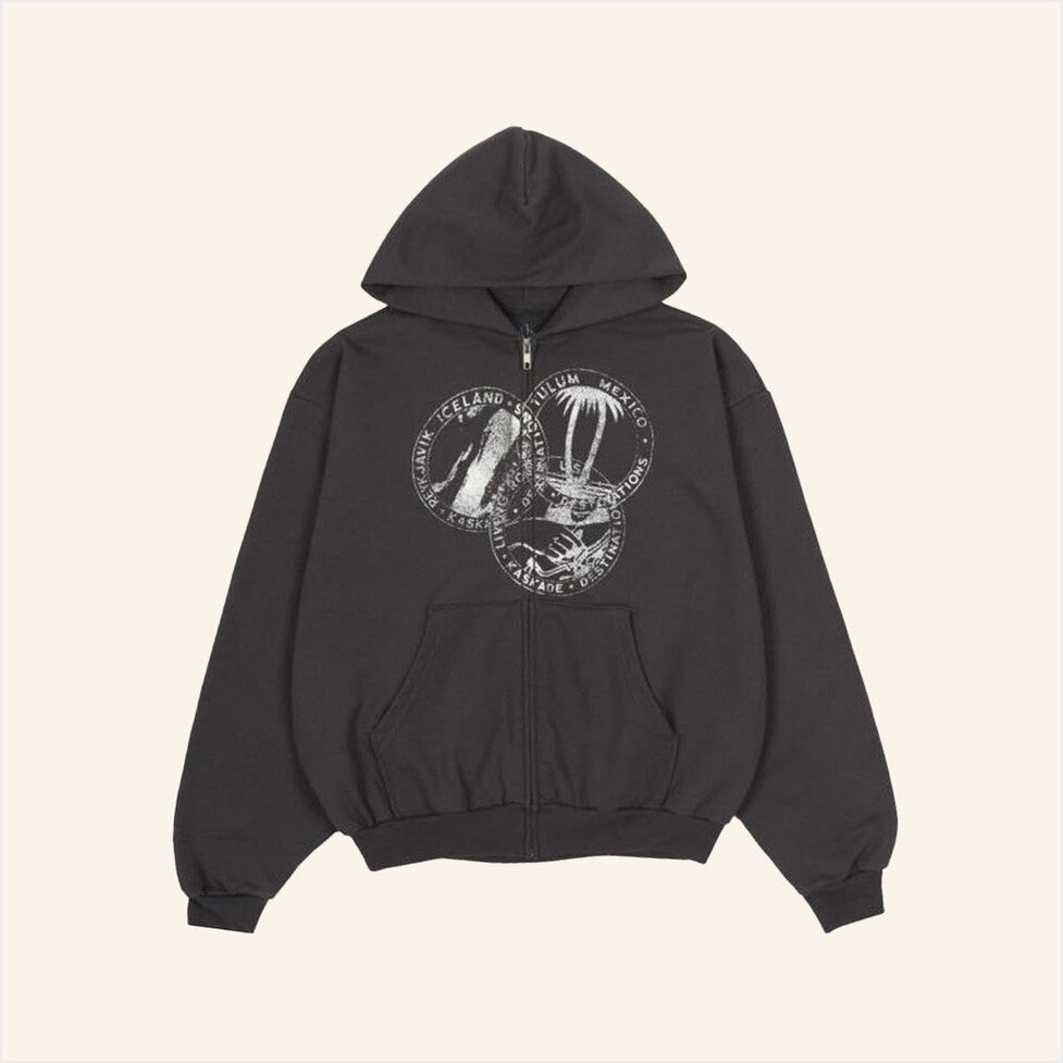 Kaskade Merch Destinations Zip Hoodie Gifts For Husband Birthday Gifts For Fans-1