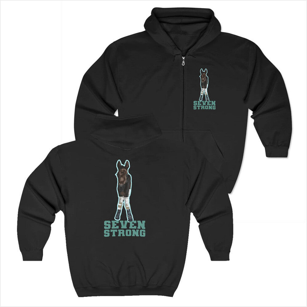 Katie Van Slyke Merch Seven Strong Zip Hoodie Presents For Friends Gifts For Best Friend-1 Katie Van Slyke Merch Seven Strong Zip Hoodie Presents For Friends Gifts For Best Friend-1