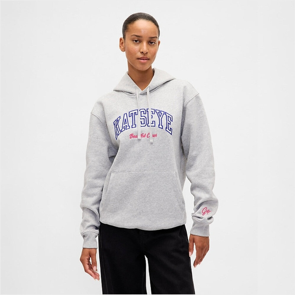 Katseye GAP Hoodie Grey Katseye Merch Gifts For Sister Birthday Gifts For Best Friend-1