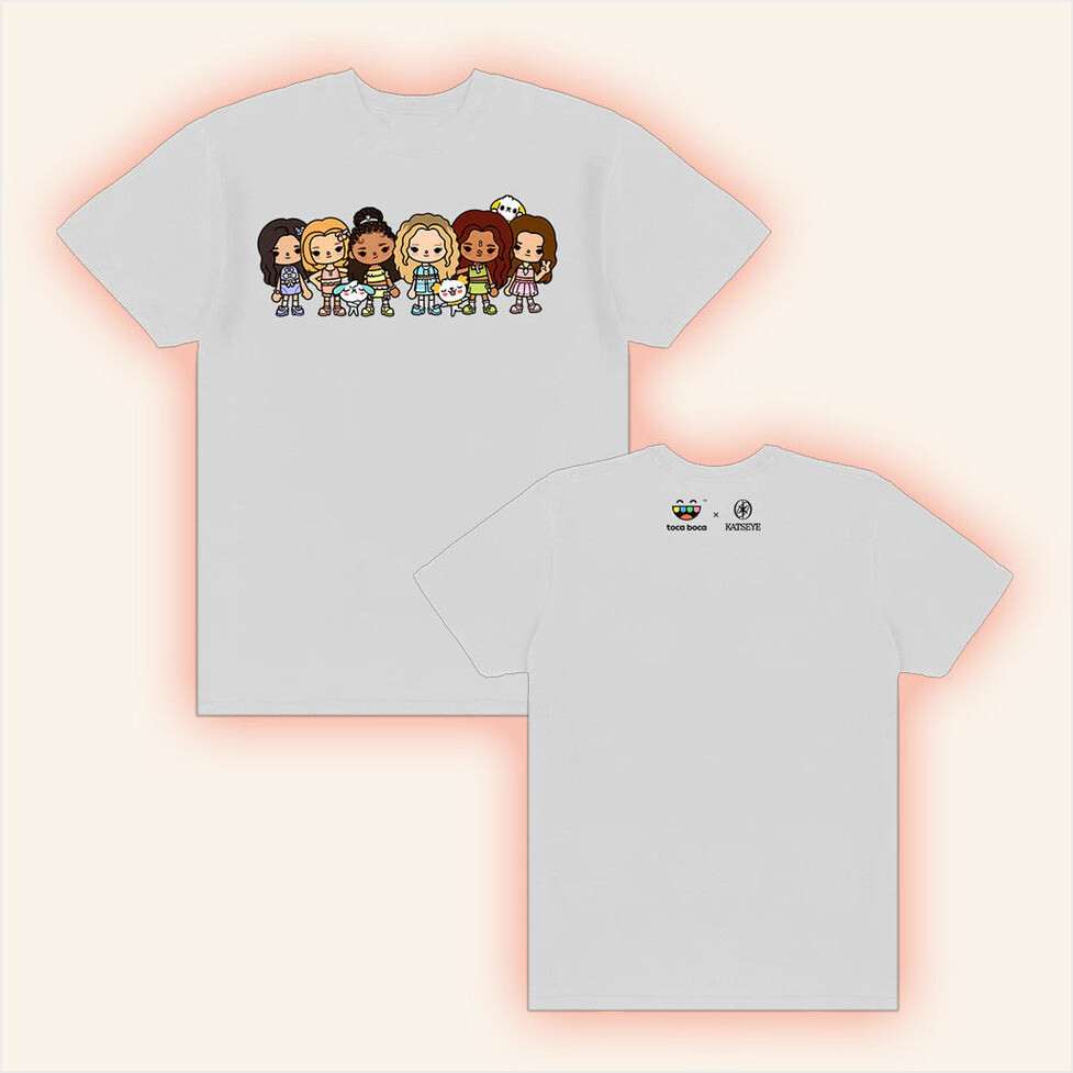 Katseye Merch Katseye X Toca Boca White T-Shirt Best Birthday Gift For Her Gifts For Friends-1