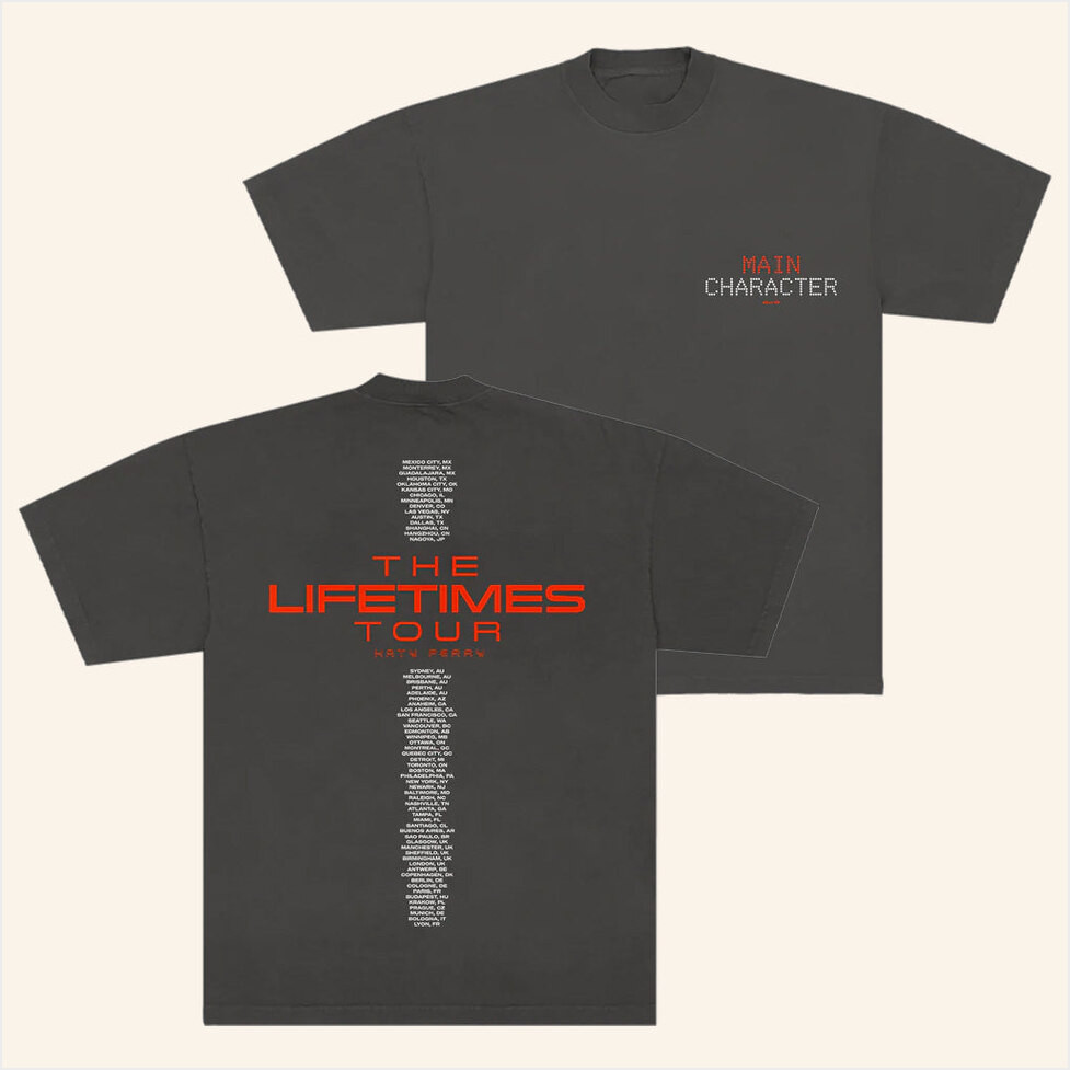 Katy Perry Merch Tour 2025 Main Character Tour Shirt Gifts For Music Fans Gifts For Friends-1