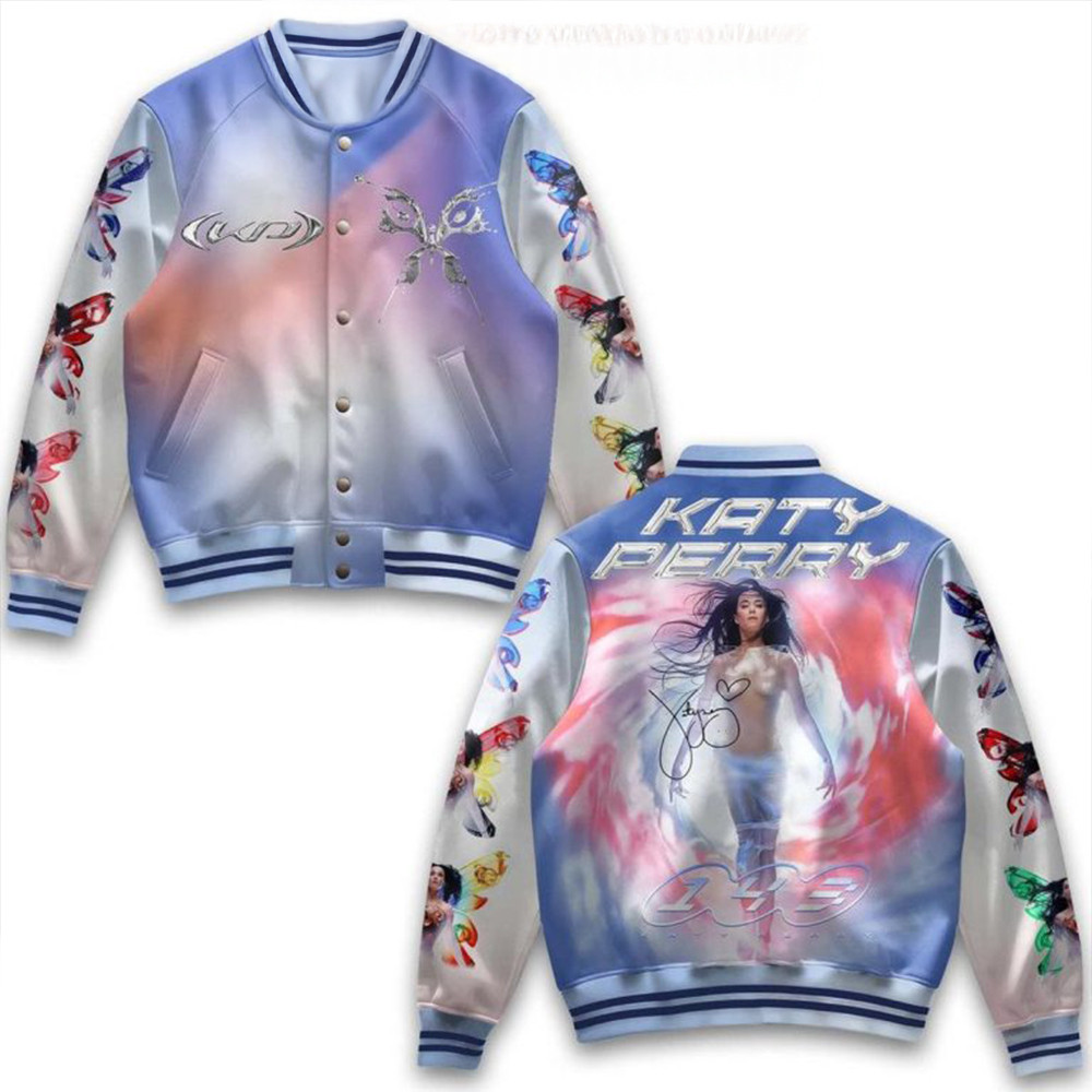 Katy Perry Strong Independent Woman's World 2024 Baseball Jacket Gifts For Music Fans-1