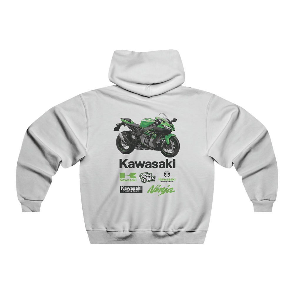 Kawasaki Sweatshirt Kawasaki Racing Team Green Hoodie Awesome Father's Day Gifts-1