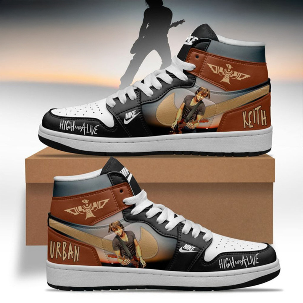 Keith Urban High And Alive World Tour 2025 Jordan 1 Sneakers Music Lover Gifts For Him-1 Keith Urban High And Alive World Tour 2025 Jordan 1 Sneakers Music Lover Gifts For Him-1
