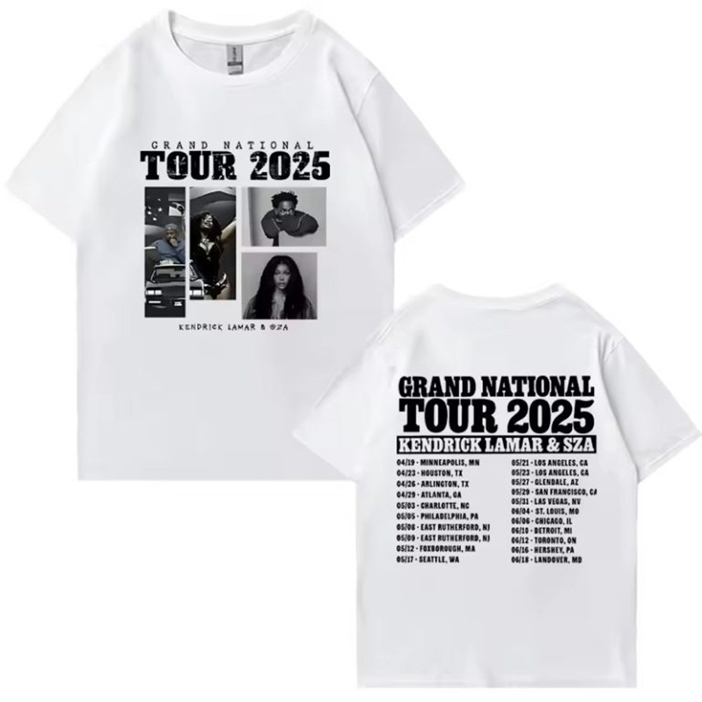 Kendrick And SZA Merch Kendrick Lamar And SZA Grand National Tour 2025 T-Shirt Gifts For Dad-1