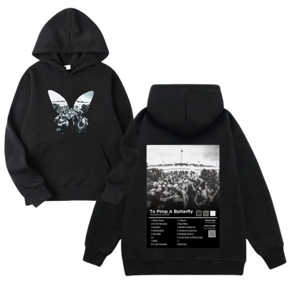 Kendrick And SZA Merch Pimp A Butterfly Album Hoodie Father's Day Gifts For Music Lovers-1