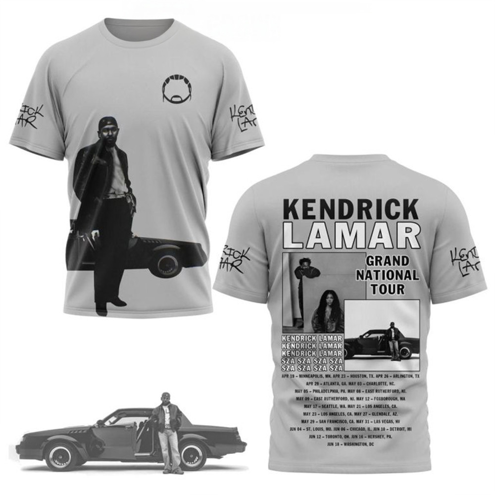 Kendrick Lamar 2025 Ready For Grand National Tour T-Shirt Gifts For Rapper Lovers-1