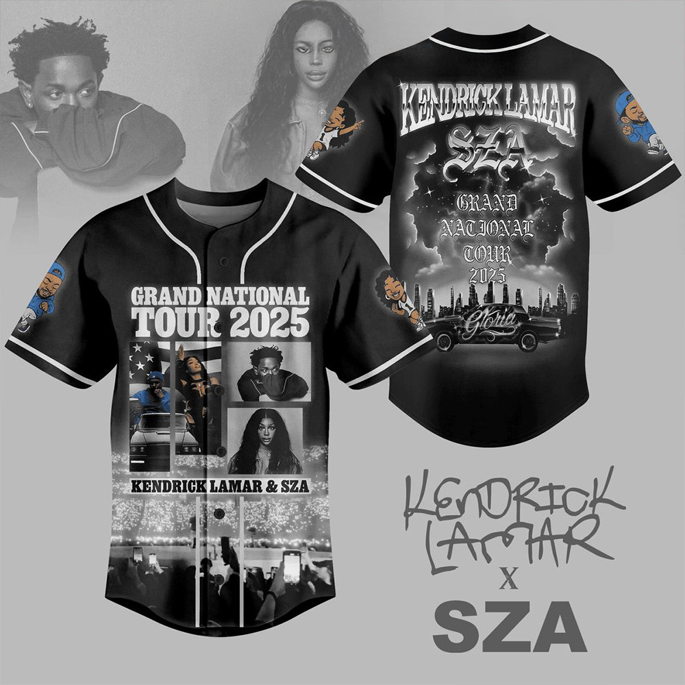 Kendrick Lamar And SZA Grand National Tour 2025 Baseball Jersey Fathers Day Gifts For Husband-1