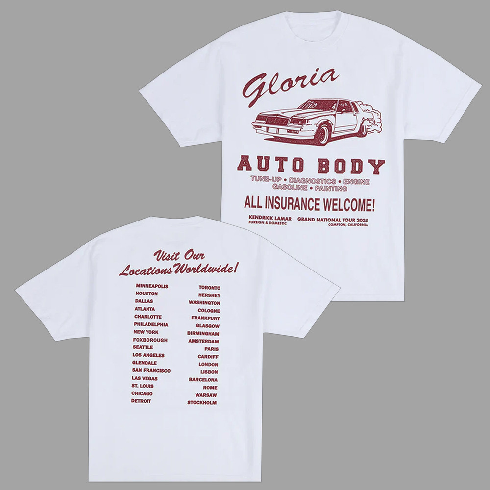 Kendrick Lamar Gloria Auto Body T-Shirt-1