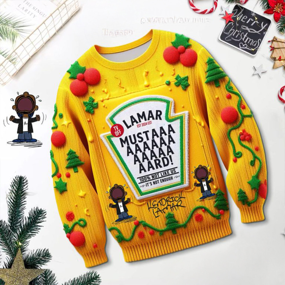 Kendrick Lamar Mustard Lamar Est. 2024 Christmas Ugly Sweater Music Fans Gifts-1