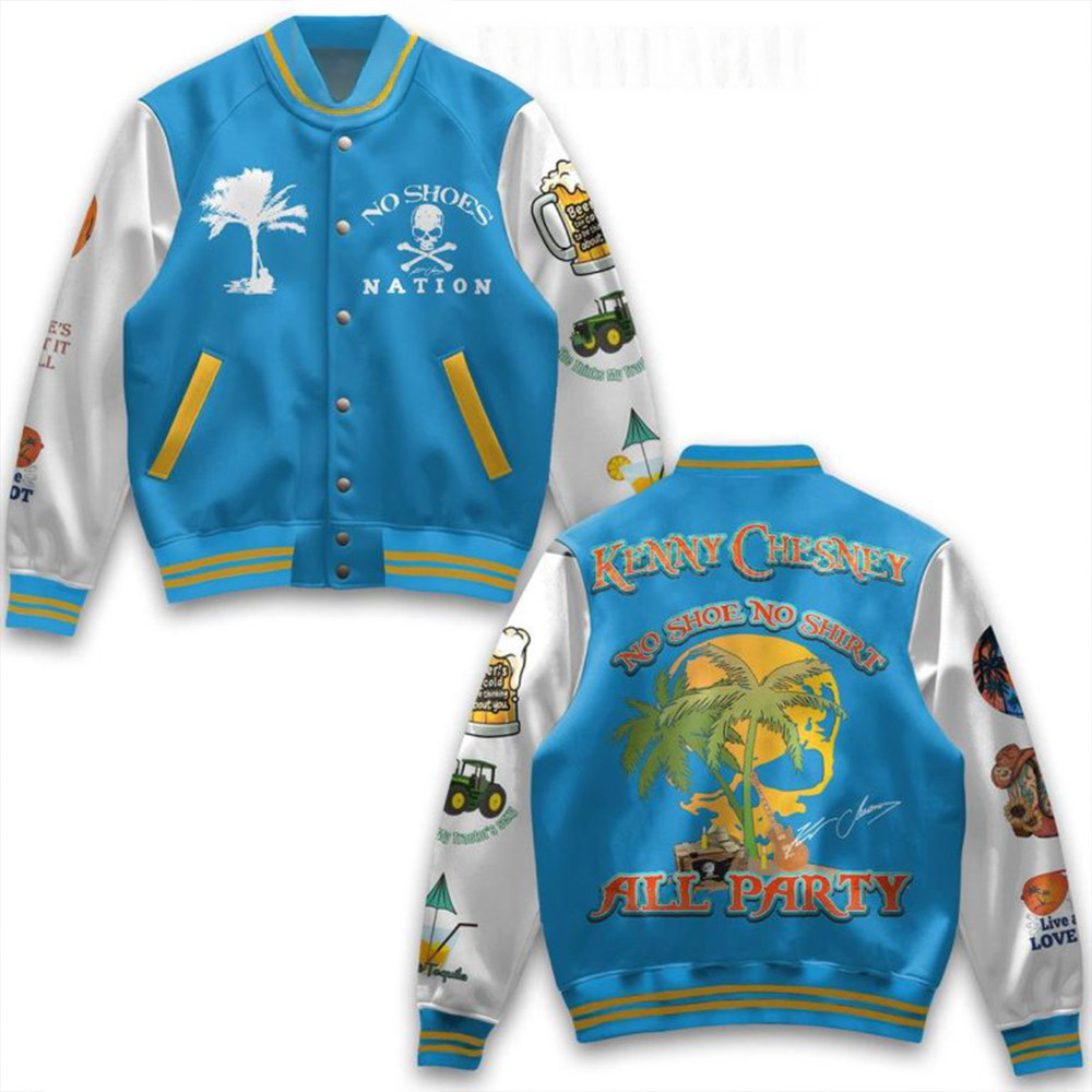Kenny Chesney No Shoe No Shirt All Party 2025 Baseball Jacket Fans Gifts For Music Lovers-1