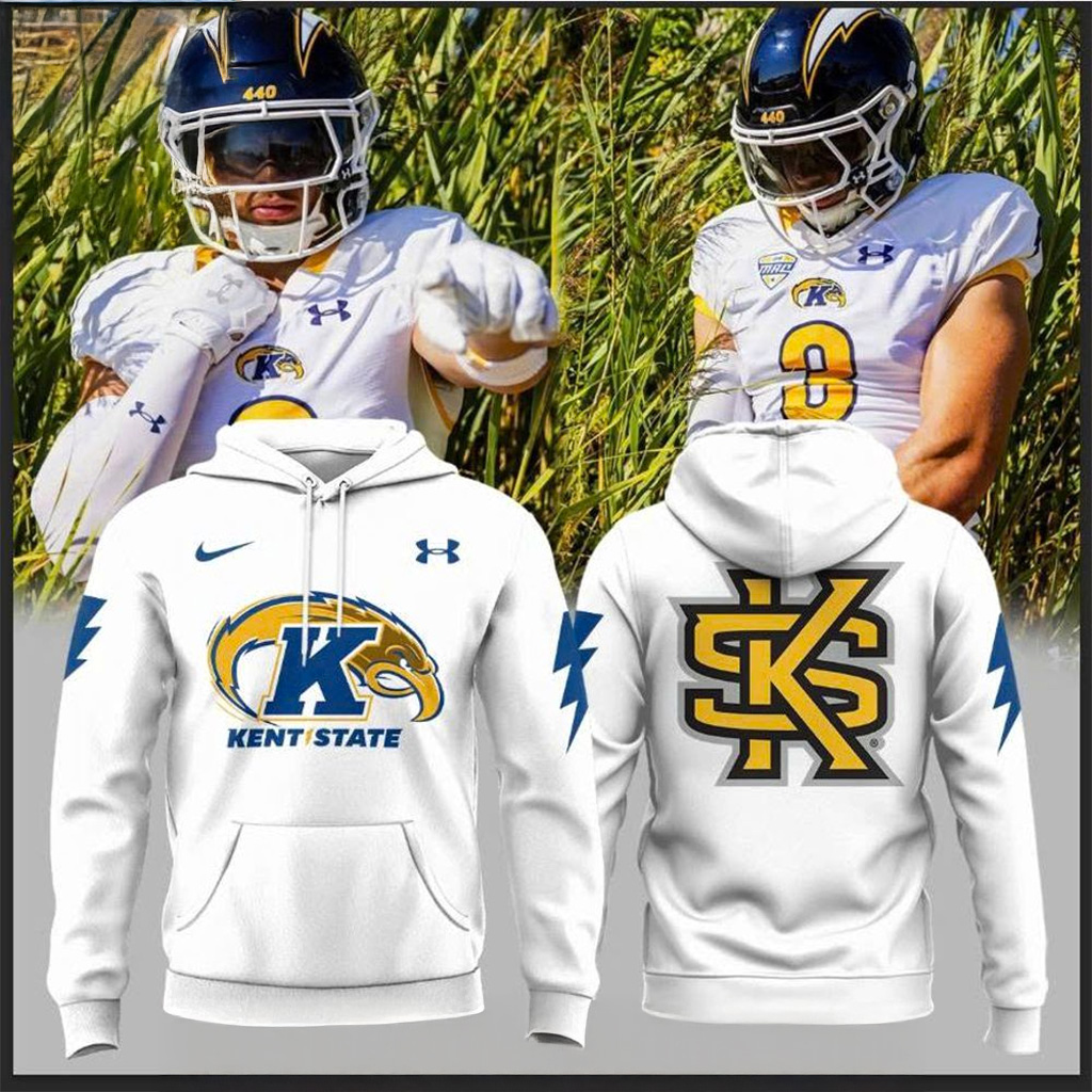 Kent State Golden Flashes White Uniform 2025 Hoodie Kent State Golden Flashes Merch Gifts-1