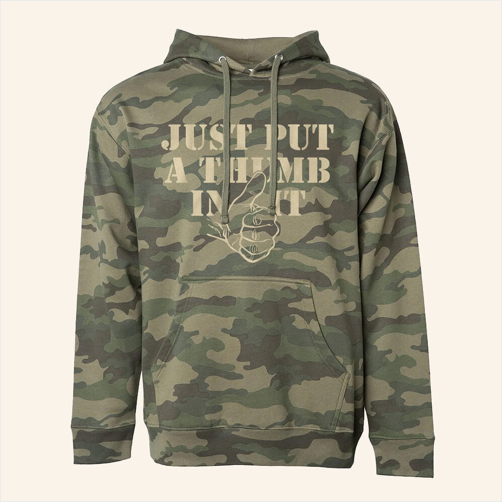 Kentucky Ballistics Merch Put A Thumb In It Hoodie Camo Unique Birthday Gift For Husband-1