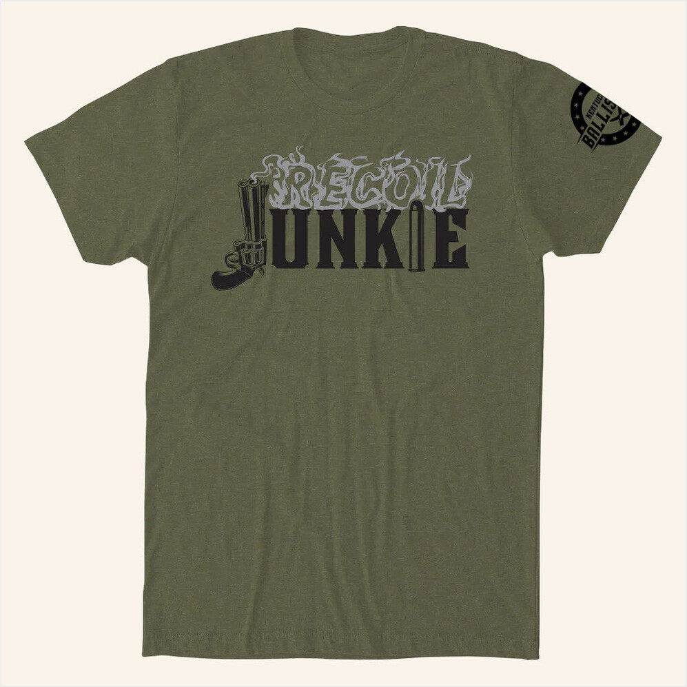 Kentucky Ballistics Merch Recoil Junkie T-Shirt Birthday Gift Ideas For Dad Gifts For Fans-1