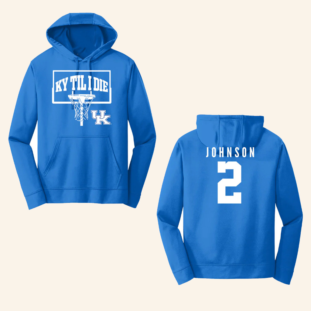 Kentucky Branded Merch Jasper Johnson Ky Til I Die Basket Performance Hoodie Gifts For Fans-1