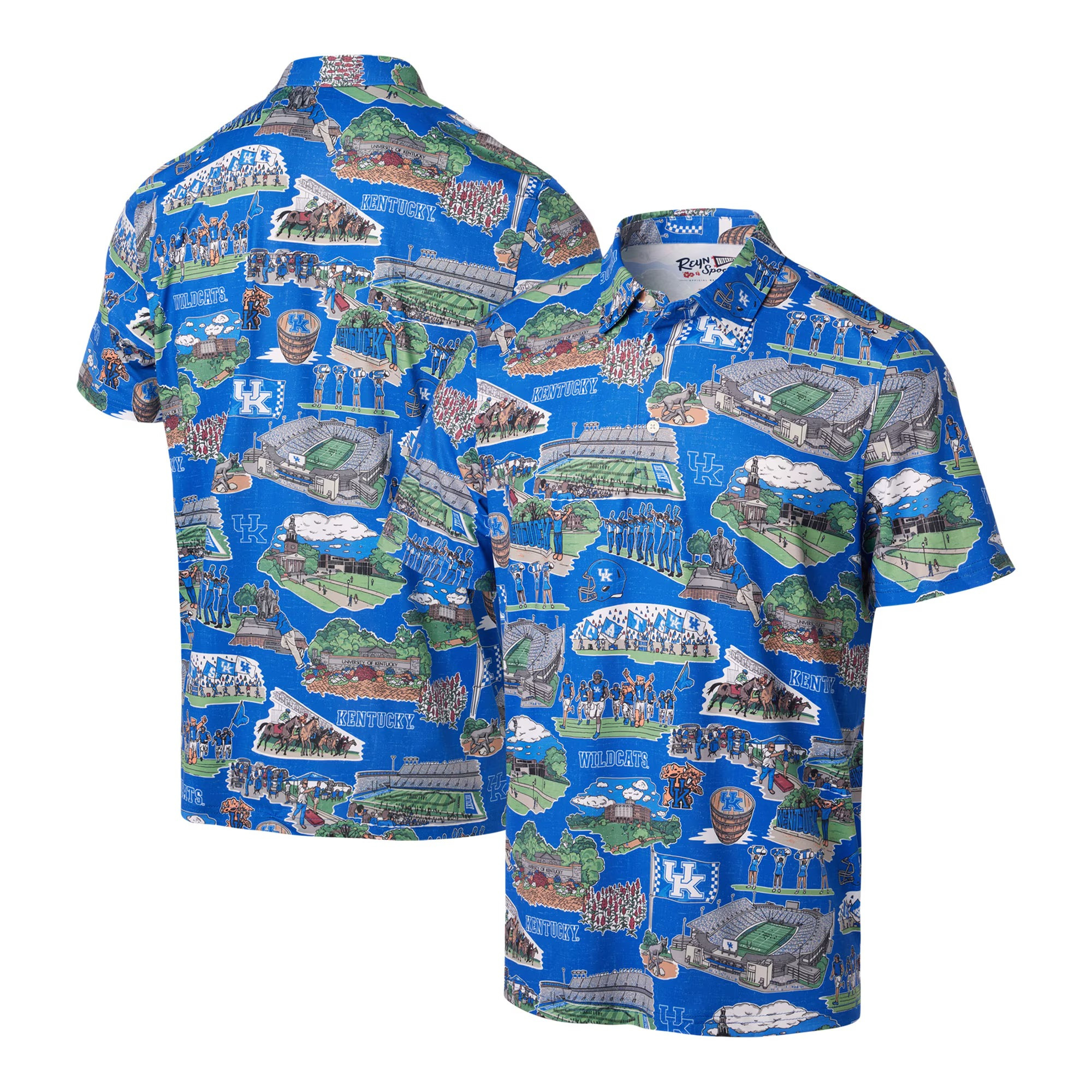 Kentucky Wildcats Polo Shirt NCAA Aloha Shirt Father's Day Gifts For Basketball Fan-1