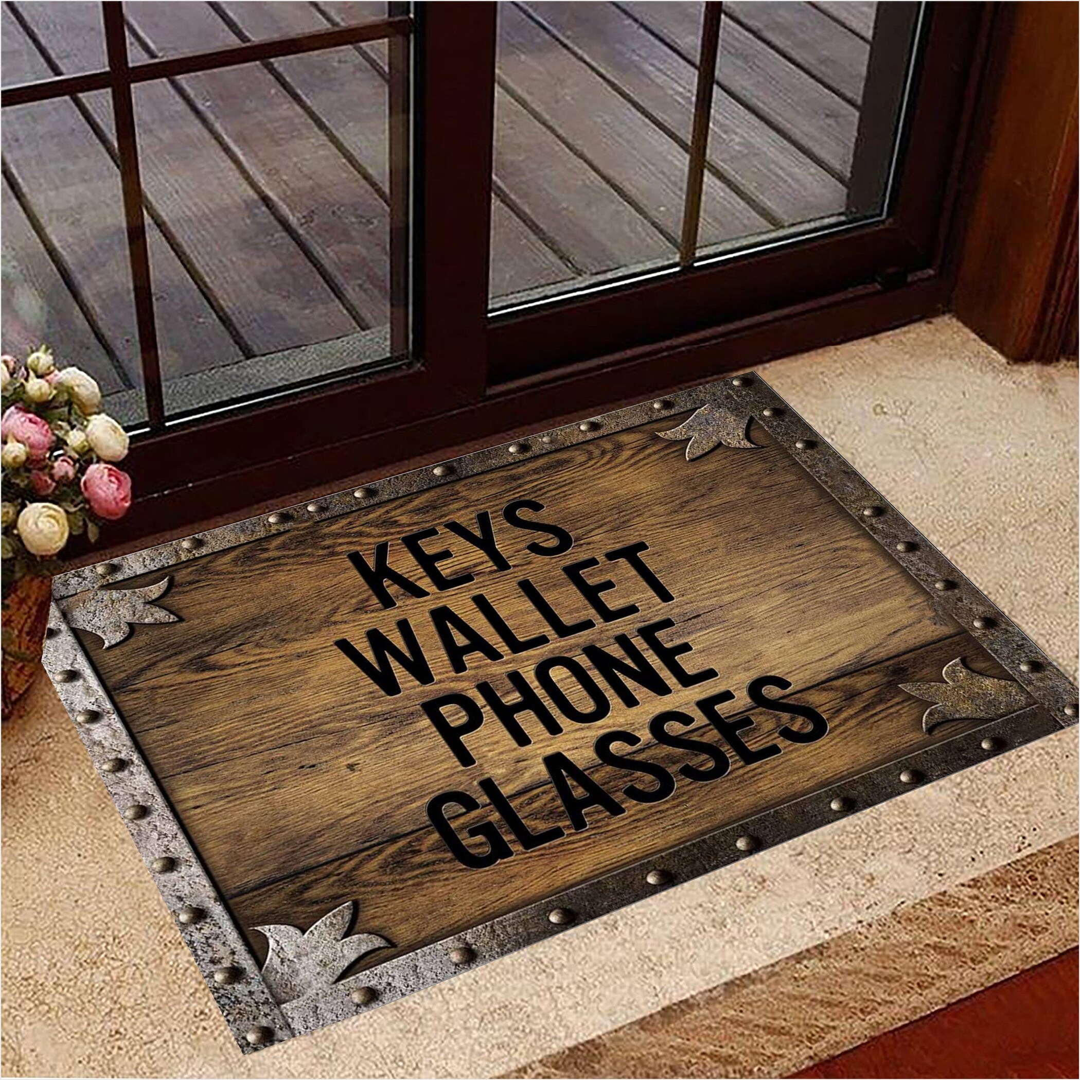 Keys Wallet Glasses Phone Doormat Funny Front Door Entry Mat Birthday Gifts For Friends-1
