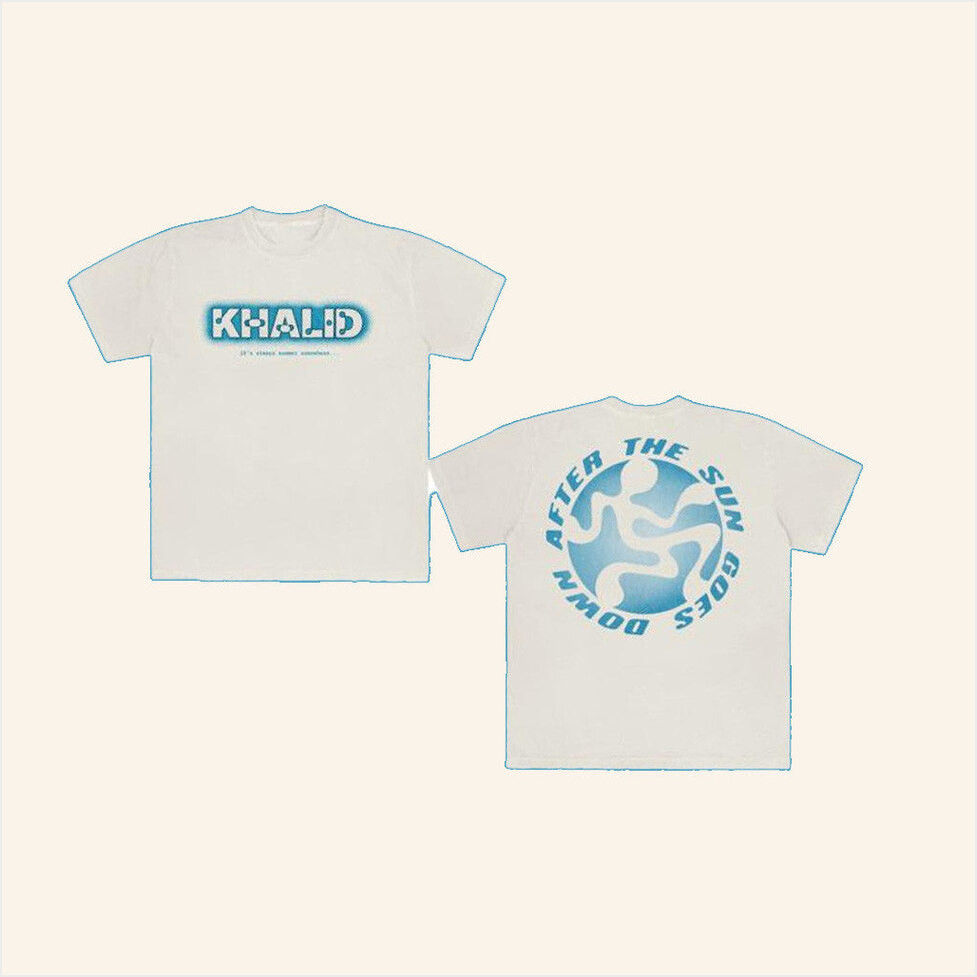 Khalid Merch After The Sun Goes White Shirt Gifts For Dudes Birthday Gifts For Friends-1