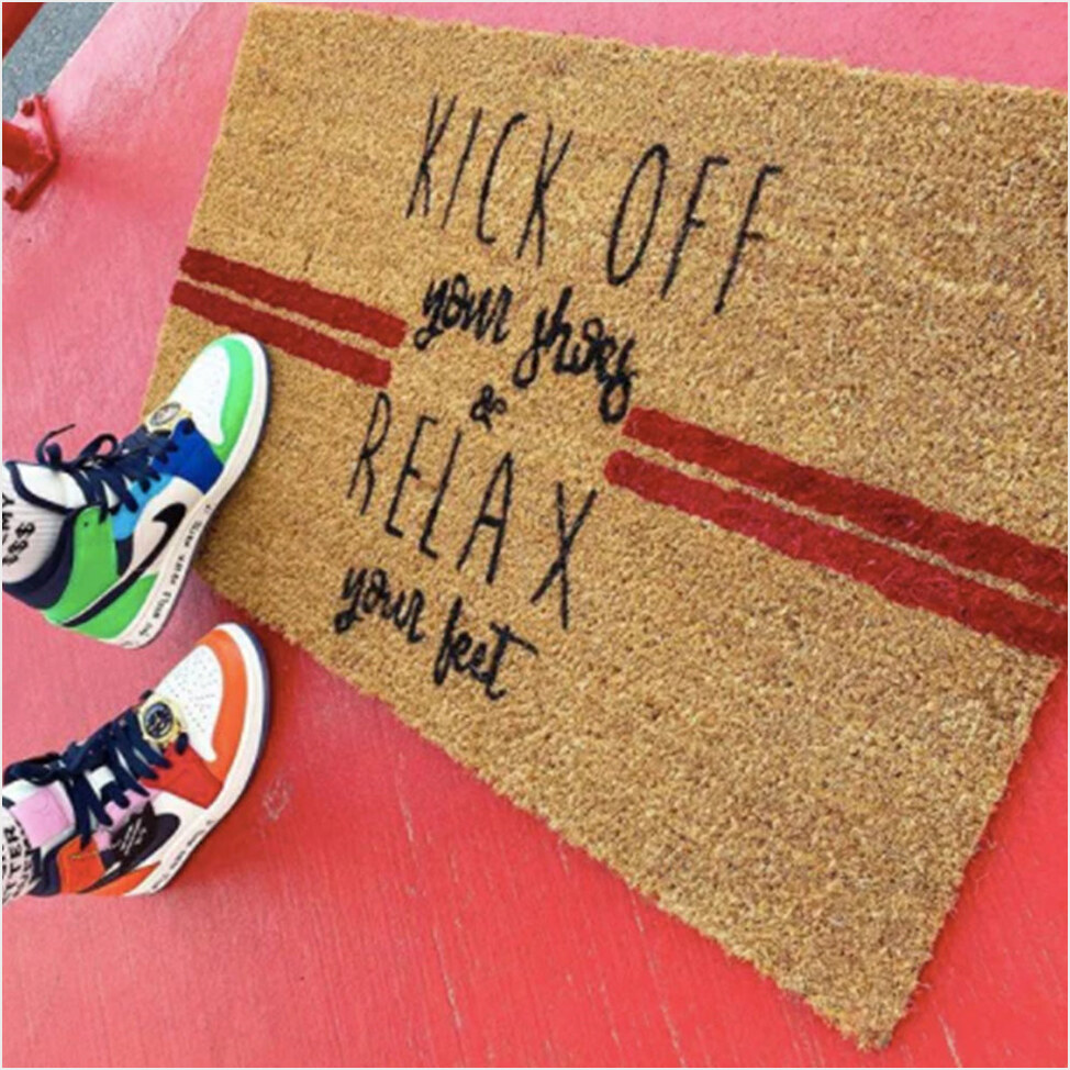 Kick Off Your Shoes And Relax Your Feet Doormat Funny Doormat Sayings Home Decor Gifts For BFF-1