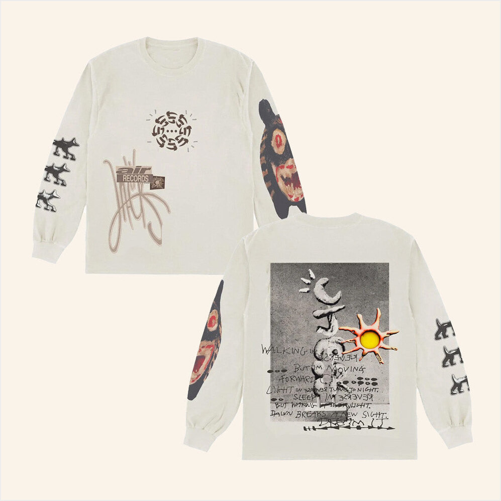 Kicks Crew Merch Travis Scottair Records Long Sleeve T-Shirt Gifts For Fans Gifts For Sister-1