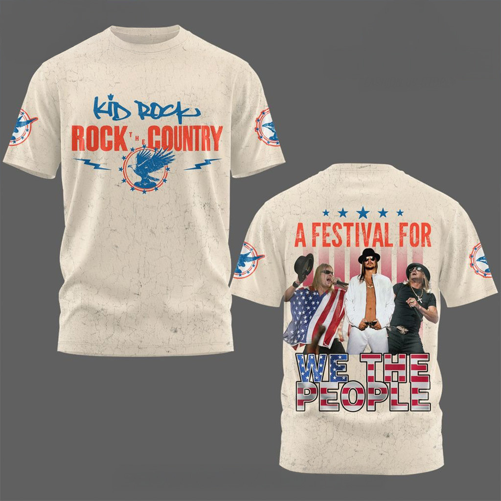 Kid Rock Band A Festival For We The People 2025 Shirt Kid Merch Best Gifts For Music Lovers-1