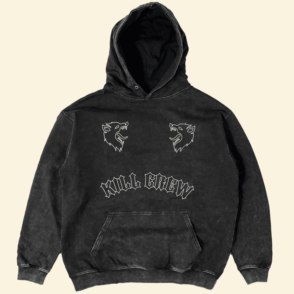 Kill Crew Hoodie Kill Crew Merch Two Wolves Wash Hoodie Online Mother Day Gifts Gift for Dad-1