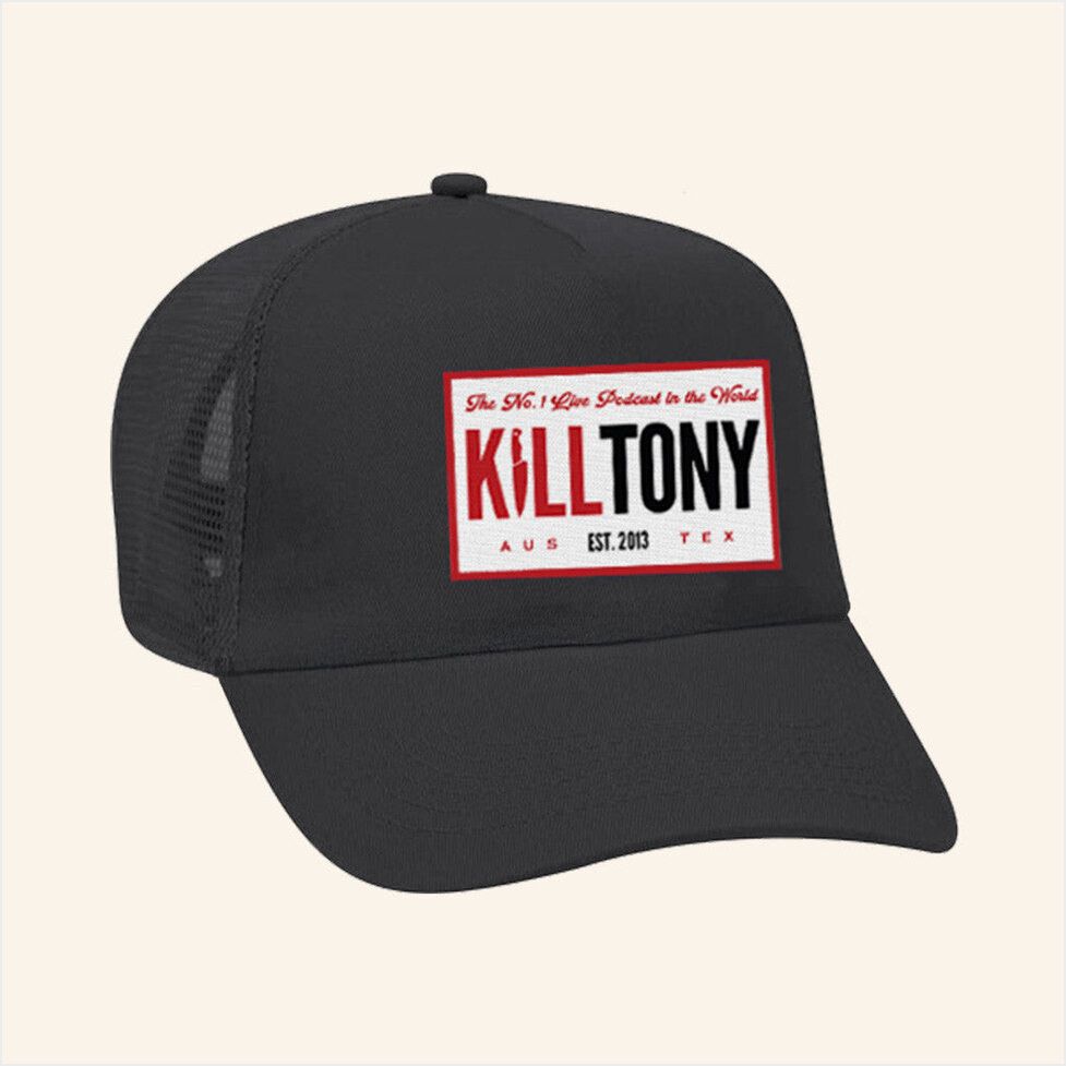 Kill Tony Merch 1 Live Podcast Embroidered Trucker Hat Black Gifts For Dudes Gifts For Friends-1