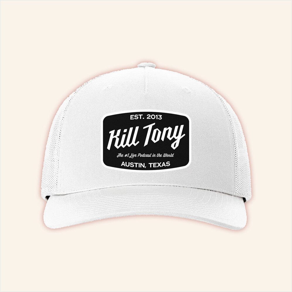 Kill Tony Merch Austin Texas Embroidered Trucker Hat White Gifts For Him Gifts For Best Friend-1