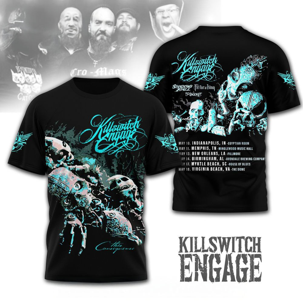 Killswitch Engage Shadows Fall Tour 2025 Shirt Killswitch Engage Merch Great Father's Day Gifts-1
