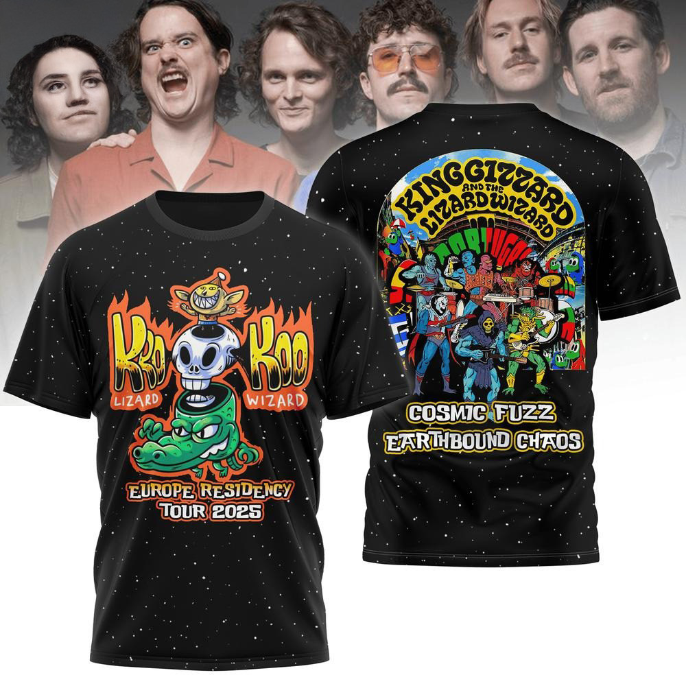 King Gizzard And The Lizard Wizard Europe Residency Tour 2025 T-Shirt Cool Gifts For Dad-1