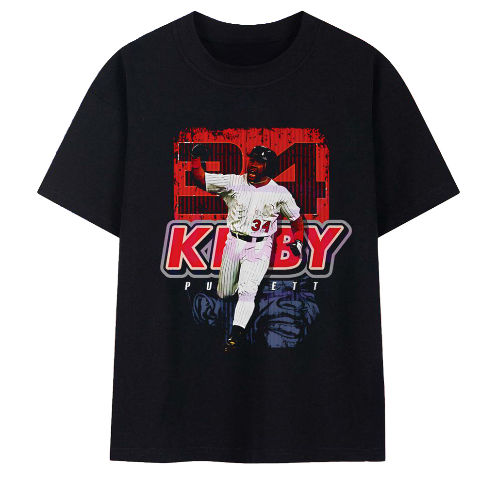 Kirby Puckett Minnesota Twins Number 34 T-Shirt Kirby Puckett Merch Gifts For Baseball Fan-1