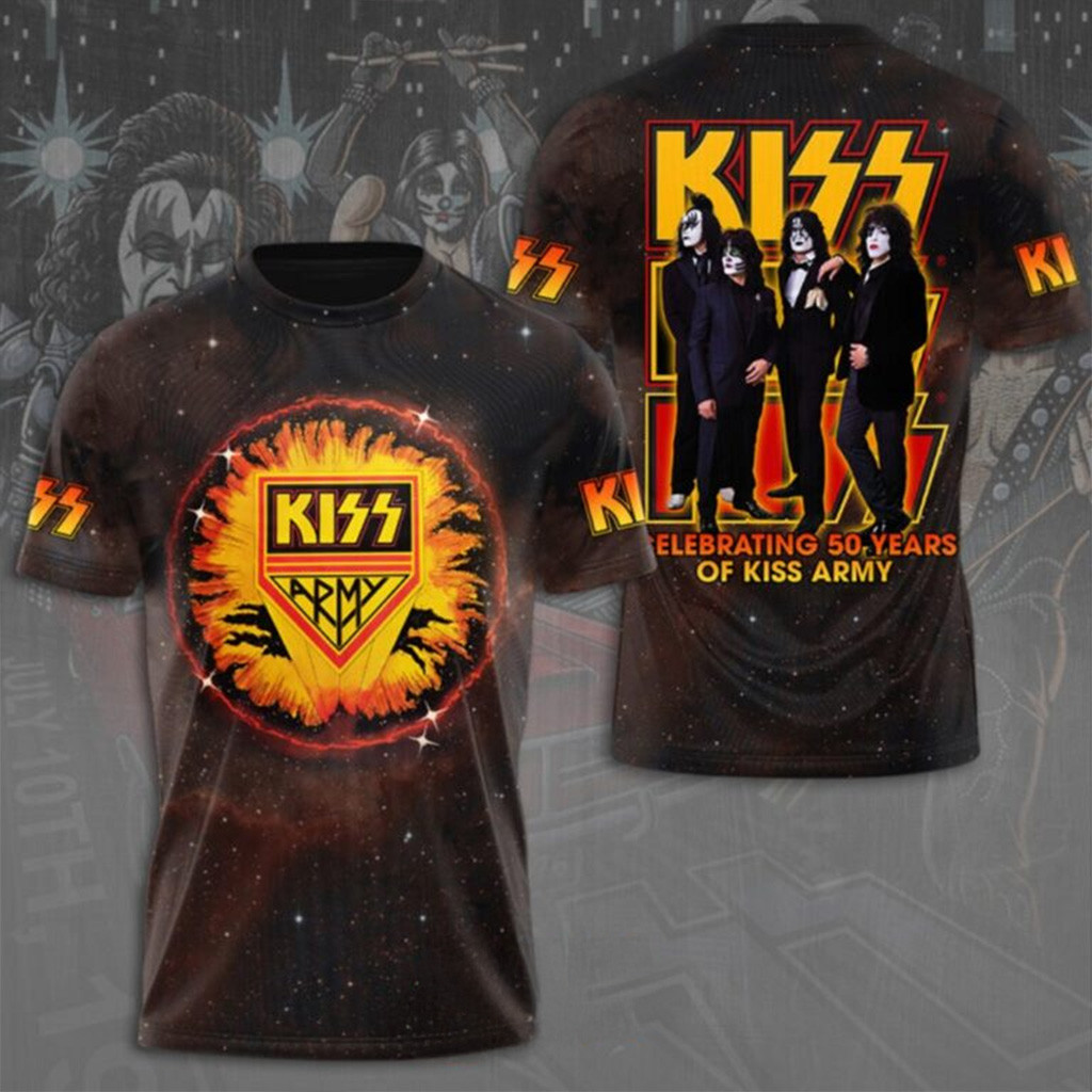 Kiss Band Celebrating 50 Years Of Kiss Army Shirt Kiss Merch Best Gifts For Music Lovers-1