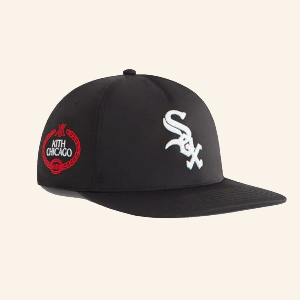 Kith Merch Chicago White Sox Logo Embroidered Snapback Hat Gifts For Baseball Lovers-1