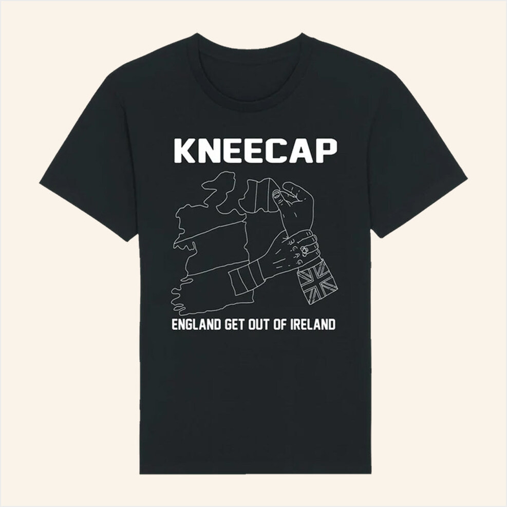 Kneecap Merch England Get Out Of Ireland T-Shirt Black Gifts For Husband Gifts For Friends-1