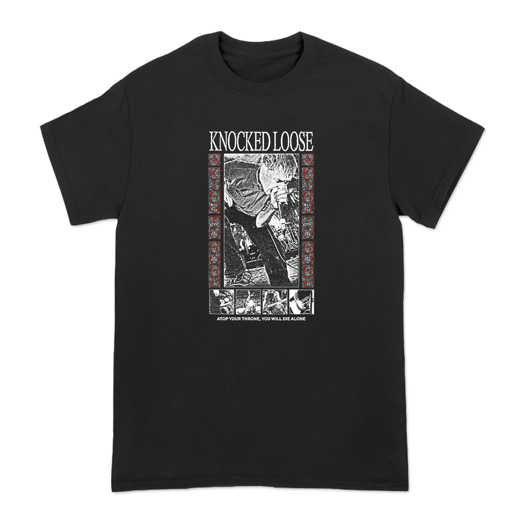 Knocked Loose Merch Knocked Loose Atop Your Throne Black T-Shirt First Fathers Day Gift-1