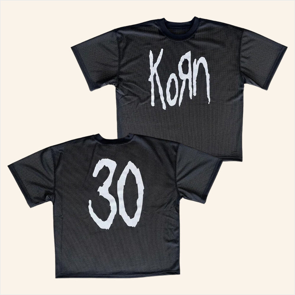 Korn Merch 30 Mesh Jersey T-Shirt Gifts For Music Lovers Birthday Gifts For Best Friend-1