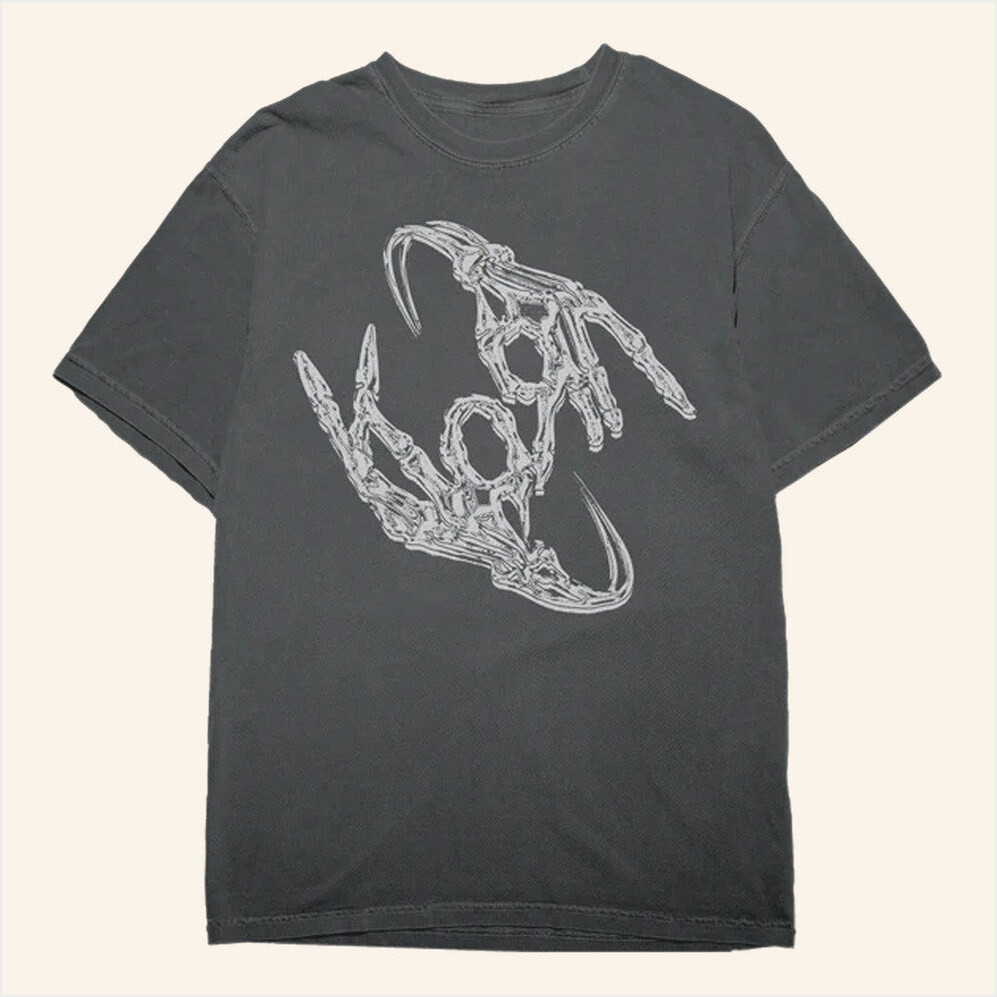 Korn Merch Bone Hands Logo T-Shirt Best Gifts For Music Lovers Birthday Gifts For Fans-1