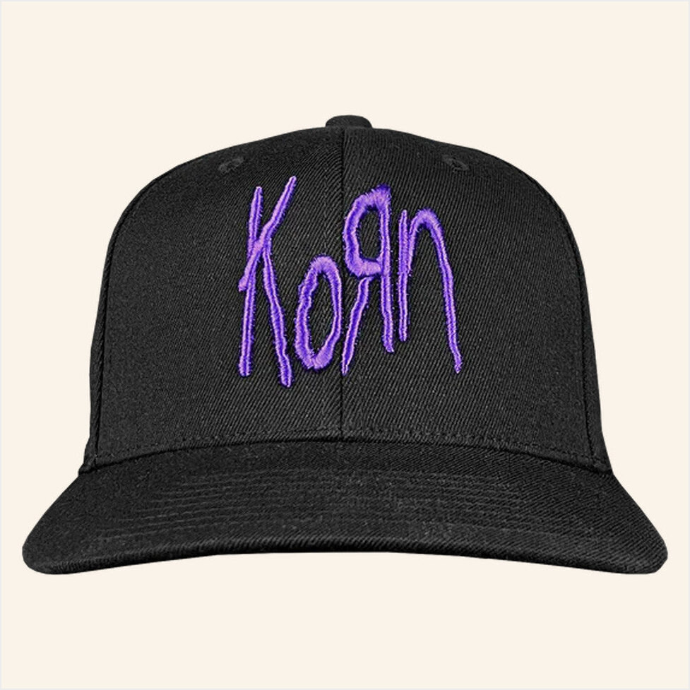 Korn Merch Purple Logo Embroidered Hat Presents For Music Lovers Birthday Gifts For BFF-1