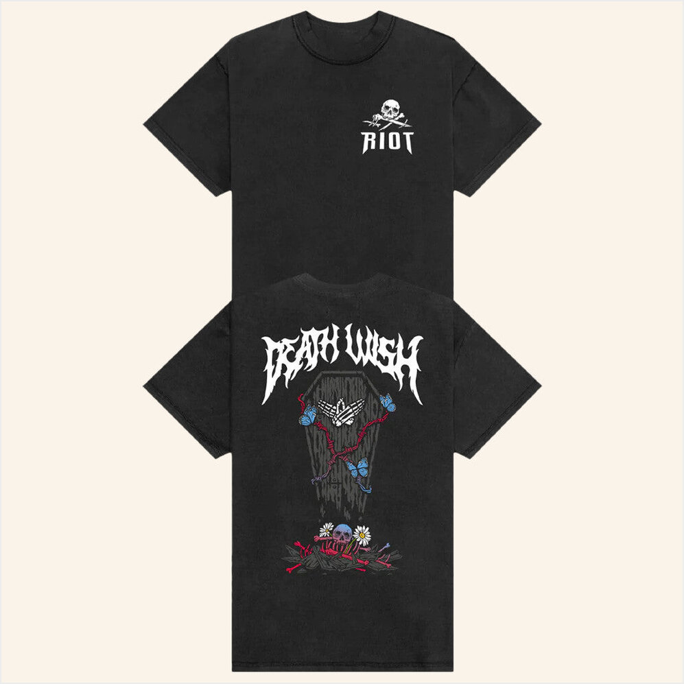 Kt8 Merch Riot Death Wish Black T-Shirt Gifts For Husband Birthday Gifts For Friends-1