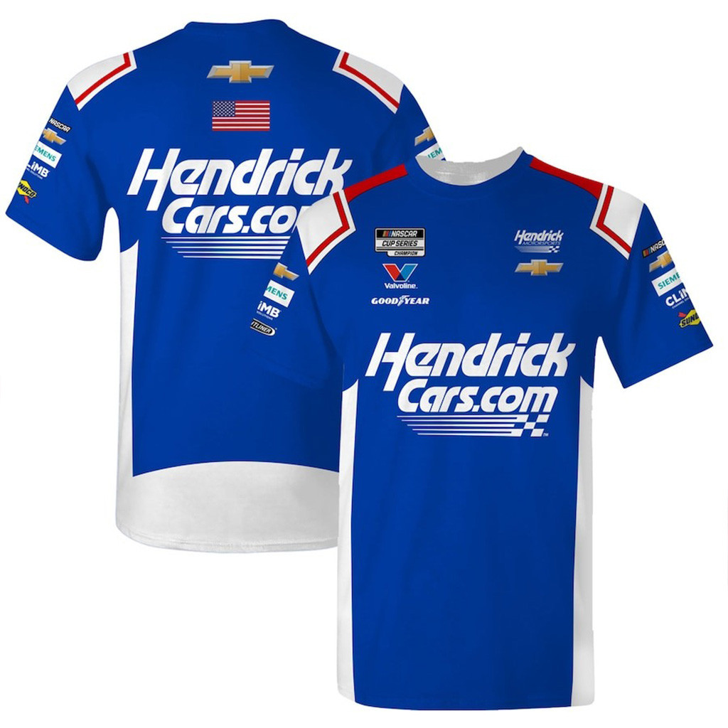 Kyle Larson Hendrick Motorsports Team Collection Blue T-Shirt Gifts For Racing Fan-1