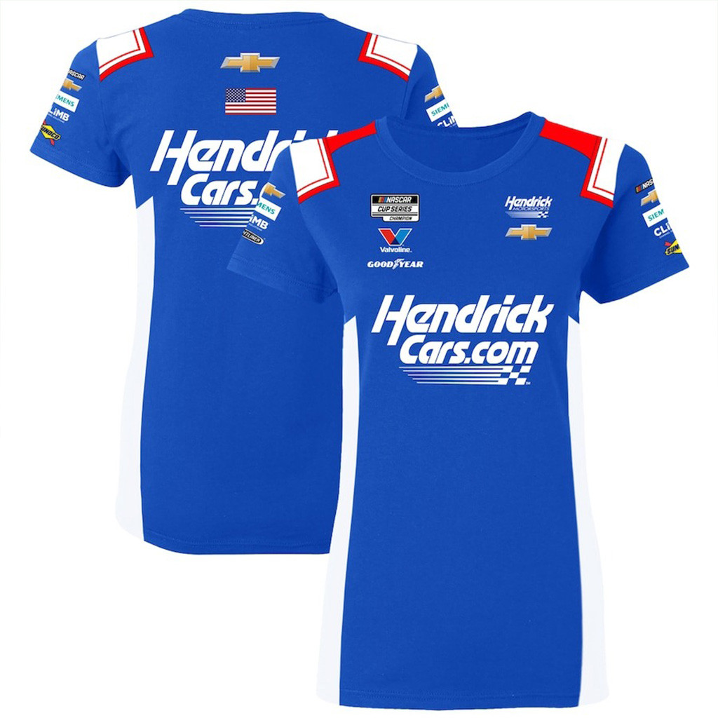 Kyle Larson Hendrick Motorsports Team Collection Blue T-Shirt Women's Gifts For Fans-1