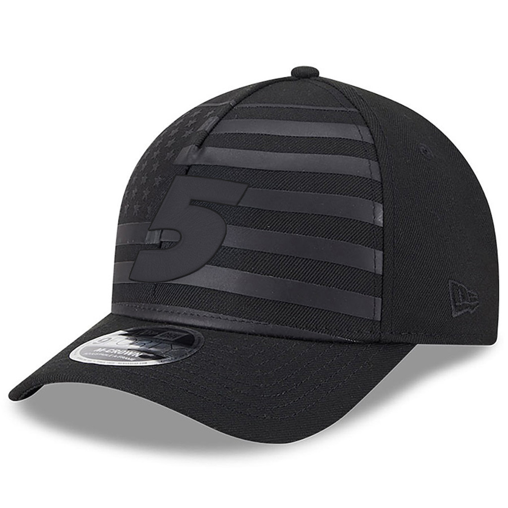 Kyle Larson New Era Black American Flag Hat KL Merch Racing Lovers Gifts-1