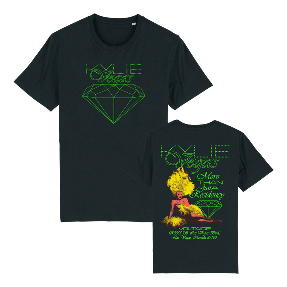 Kylie Minogue Merch Kylie Vegas Diamond T-Shirt Gifts For Music Fans-1