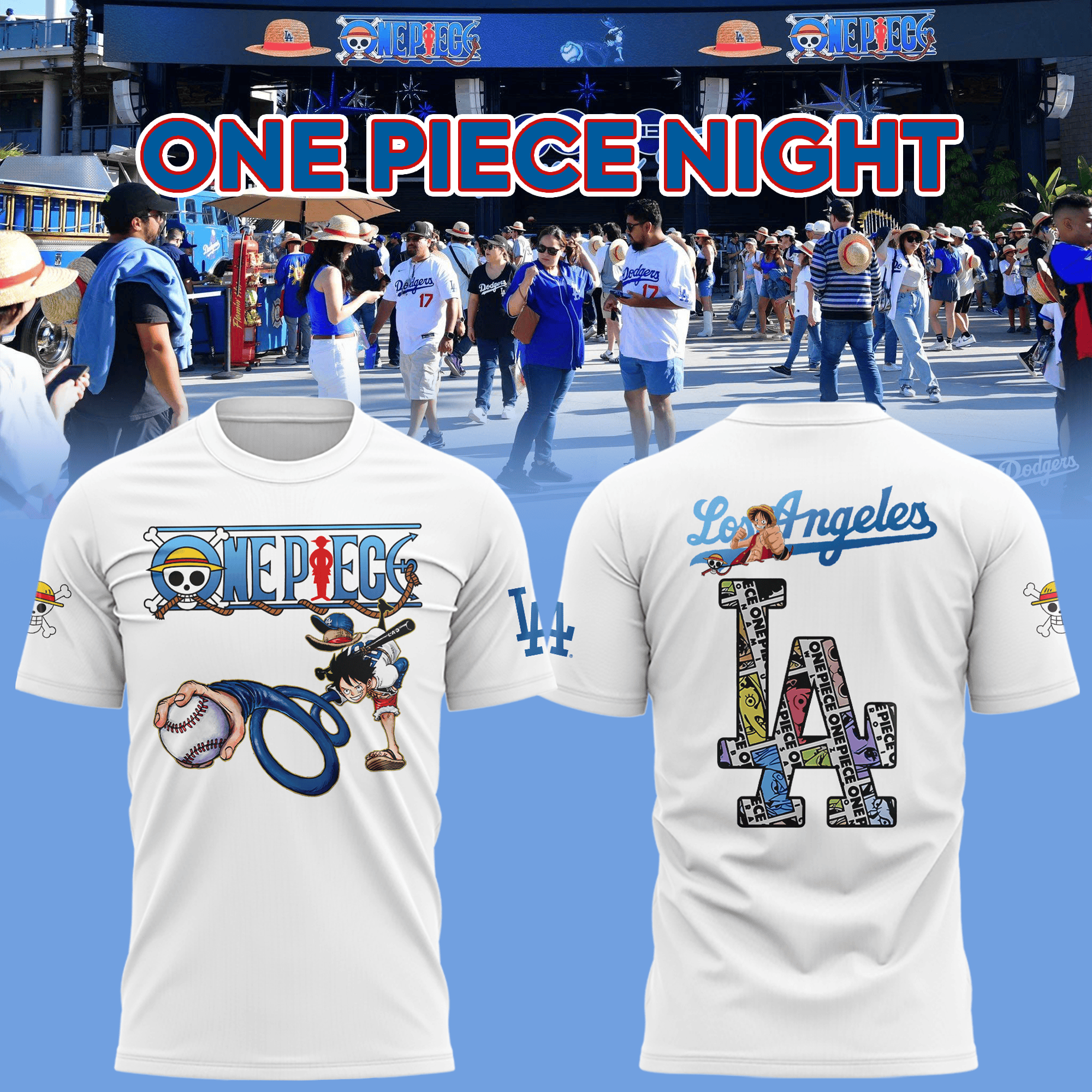 LA Dodger 2025 World Series X One Piece Night T-Shirt Game Day Shirt One Piece Lover Gifts-1